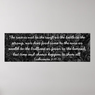 Tid och Chance bible VERS 9:11-12 Poster