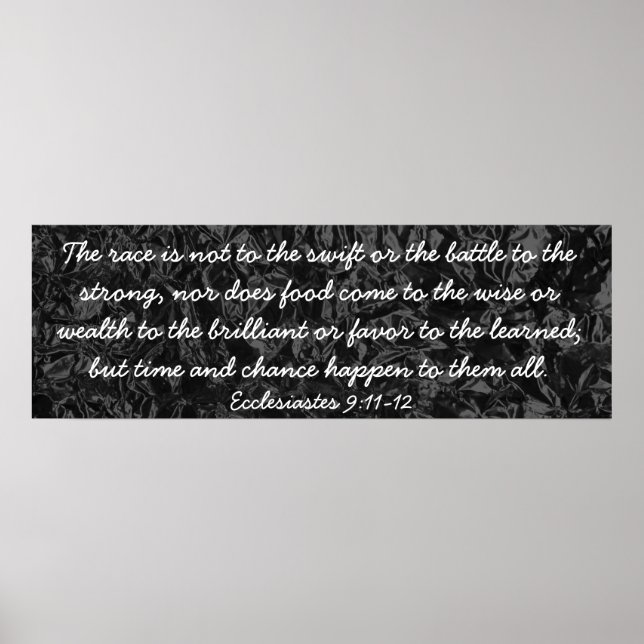 Tid och Chance bible VERS 9:11-12 Poster (Framsidan)