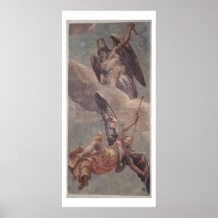 Tid och Fame, från korsdoshus (fresco) Poster