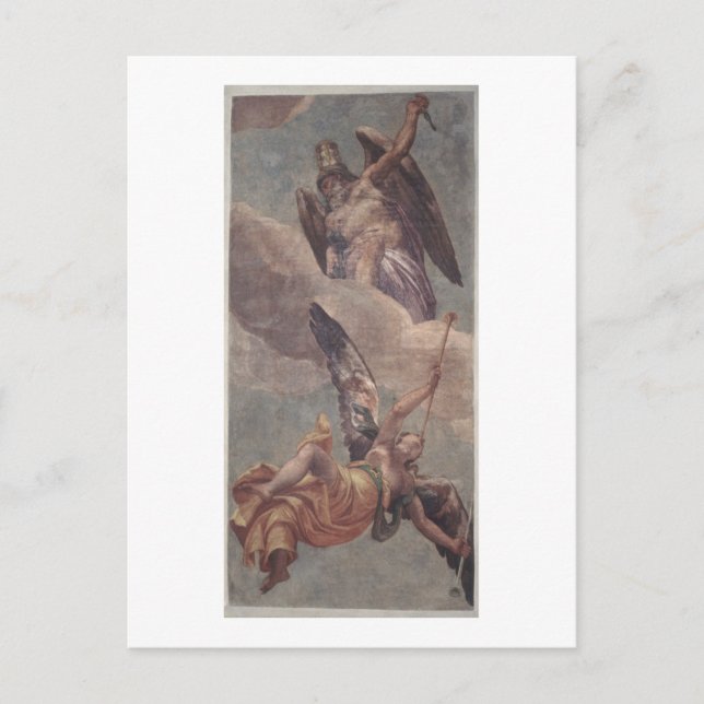 Tid och Fame, från korsdoshus (fresco) Vykort (Framsida)