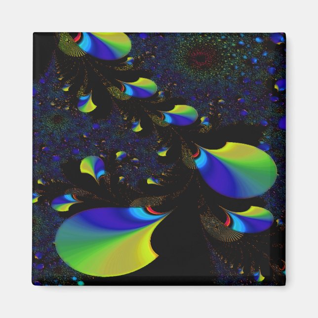 "Tid och mellanrumsnummer ett" ~ Abstrakt Art Prin Magnet (Framsidan)