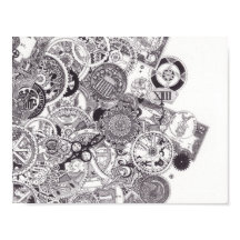 Tid och pengar - Svartvit Steampunk