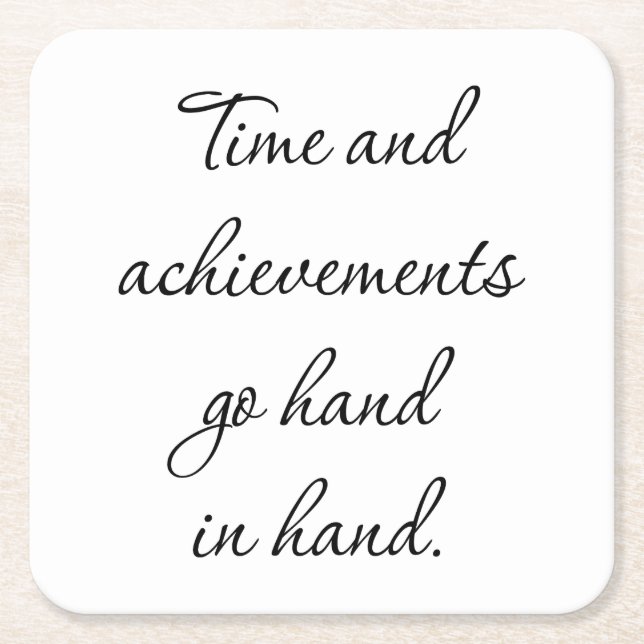 Tid Och Prestationer Pappersunderlägg Underlägg Papper Kvadrat (Framsidan)