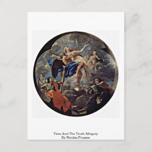 Tid och sanningens anklagelse från Nicolas Poussin Vykort
