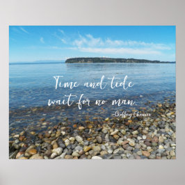 Tid och tidvattnet Geoffrey Chaucer Citat Landskap Poster