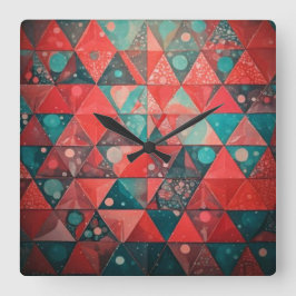 Tid på Red Planet Fyrkantig Klocka