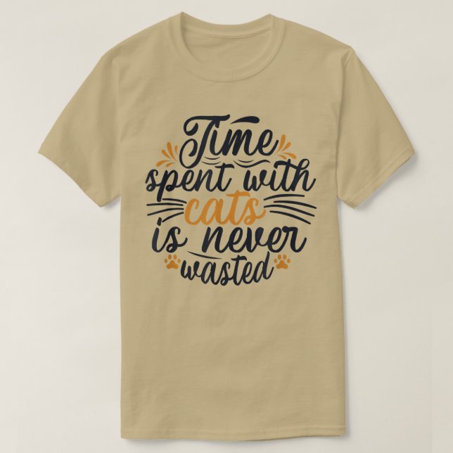 Tid som tillbringats med Cats Cat Mamma Cat Lovers T Shirt (Design framsida)