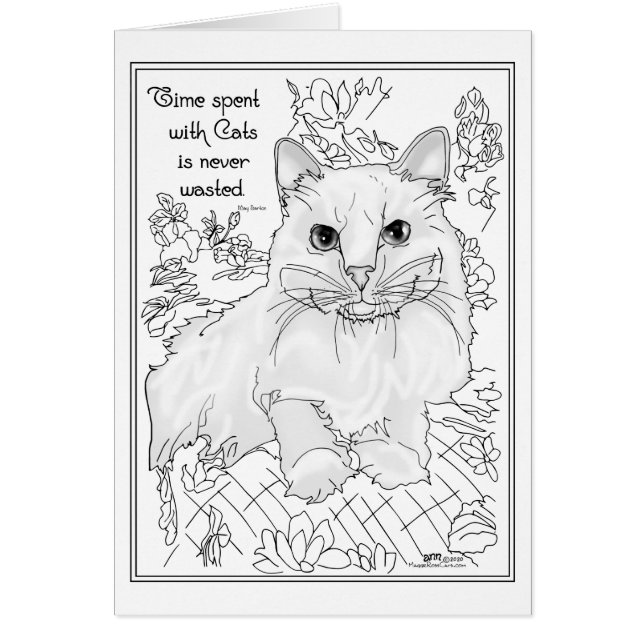 Tid som tillbringats med katter hälsningskort (Framsidan)