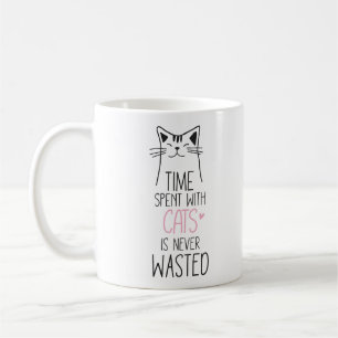 Tid som tillbringats med katter kaffemugg
