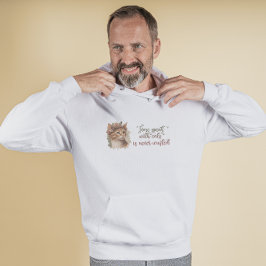 Tid som tillbringats med katter, ruttvattensfärgde hoodie