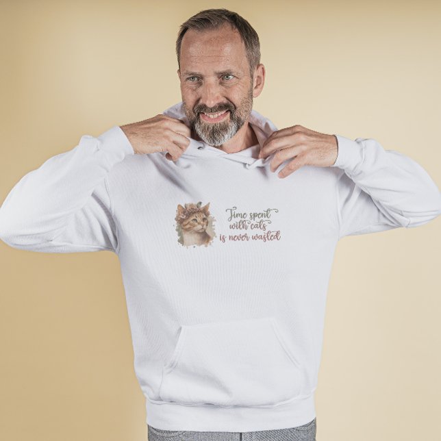 Tid som tillbringats med katter, ruttvattensfärgde hoodie (Skapare uppladdad)