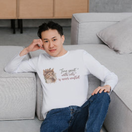 Tid som tillbringats med katter, ruttvattensfärgde t shirt
