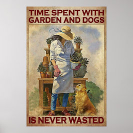 Tid som tillbringats med trädgård och hundar slösa poster
