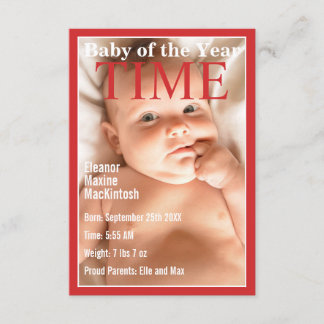 TID STIL TÄCKNING | BABY ANNOUNCEMENT INBJUDNINGAR