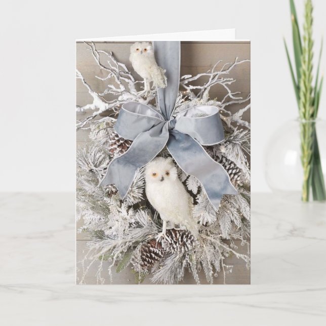 **TID TILL CELEBRAT** SAYS UGGLA COUPLE CHRISTMAS HELGKORT (Framsida)