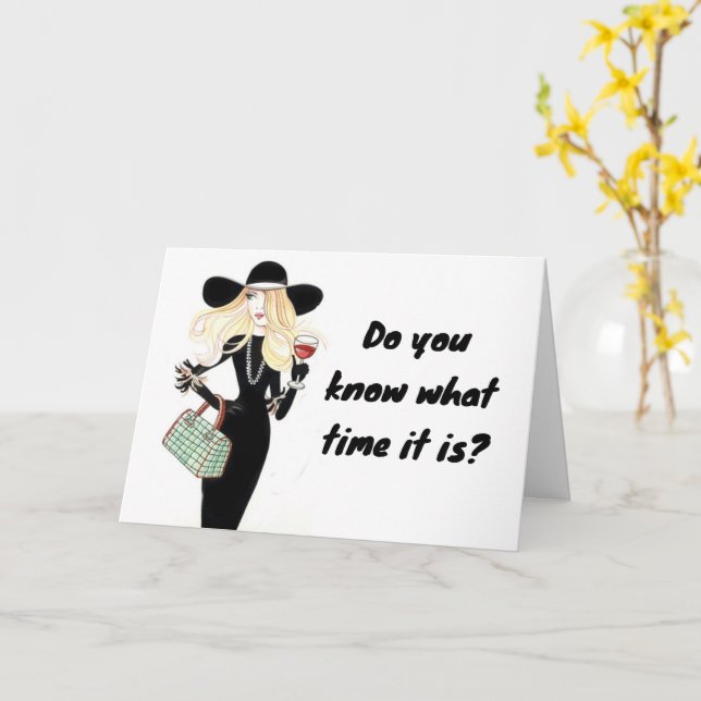 TID TILL "CELEBRATE DIN BIRTHDAY" KORT (Gul blomma)