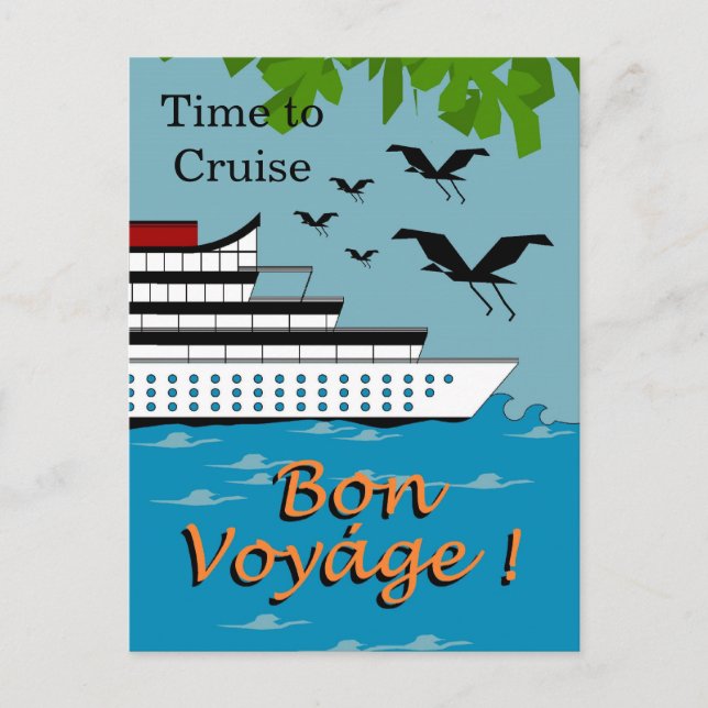 TID TILL CRUISE_BON VOYAGE-vykort Vykort (Framsida)