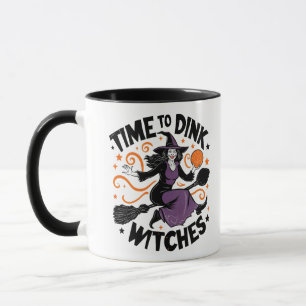 Tid till Dink Witches Spooky Pickleball Halloween Mugg