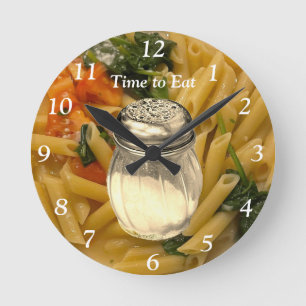 Tid till Eat Pasta Clock Rund Klocka