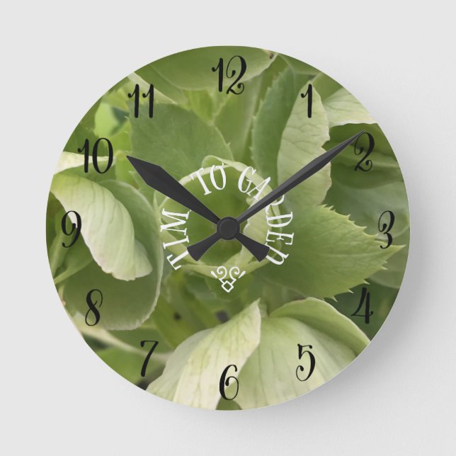 Tid till Garden Clock Rund Klocka (Framsida)