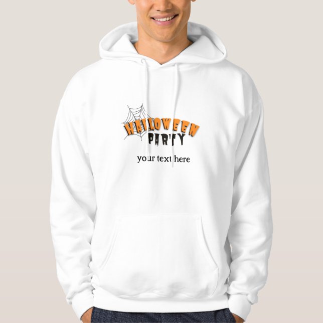 tid till halloween fest redigerbar hoodie (Framsida)