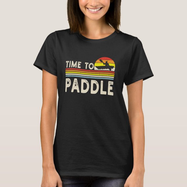 Tid till Paddle Retro Funny Paddling Paddleboard K T Shirt (Framsida)