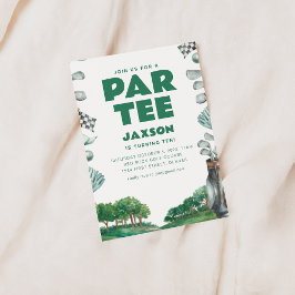 Tid till Par-Tee Golf Födelsedagsfest Inbjudan