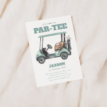 Tid till Par-Tee Golf Födelsedagsfest Inbjudan