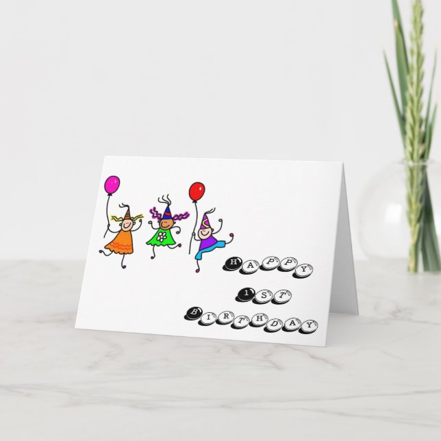 TID TILL PARTY FÖR DIN MYCKET ***1 BIRTHDAY**** KORT (Framsida)