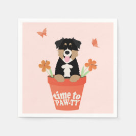 Tid till Pawty Australian shepherd Hund Pappersservett