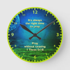 TID TILL PRAY Christian Rund Klocka