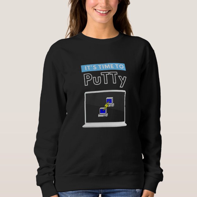 Tid till Putty Ssh Telnet Network Enginering T Shirt (Framsida)