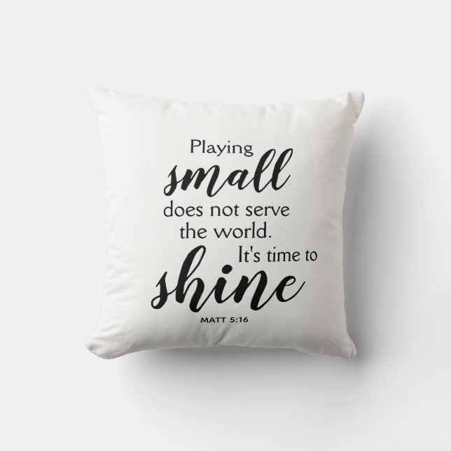 TID TILL SHINE Motivational Christian Kudde (Framsida)