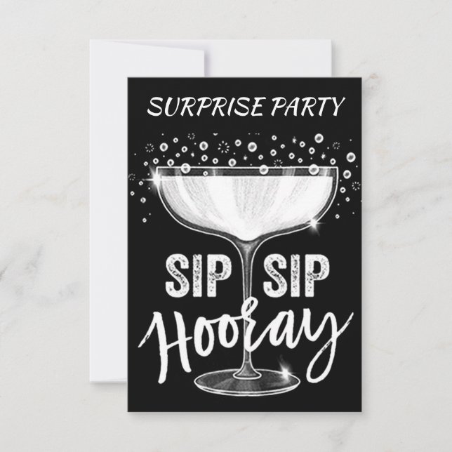 TID TILL SIP SIP HOORAY **VUXEN ÖVERPRISE PARTY** INBJUDNINGAR (Framsida)