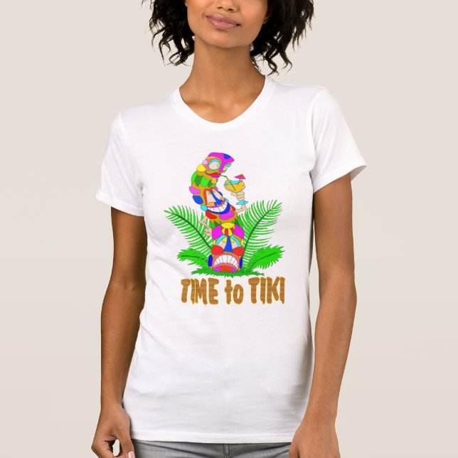 Tid till Tiki Shirt Tee Shirt (Framsida)