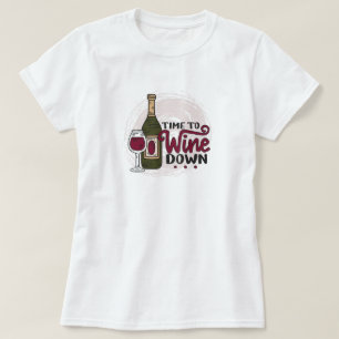 Tid till Vin nedåt T Shirt