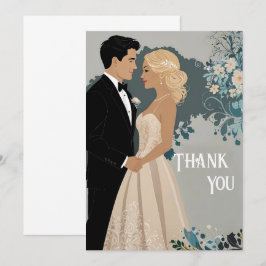 Tid utan Romantik: Vattenfärgskena och grundkonst Tack Kort