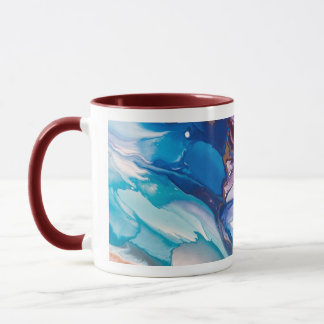Tidal Bloom – Fluid Ink & Resin Abstract Mugg