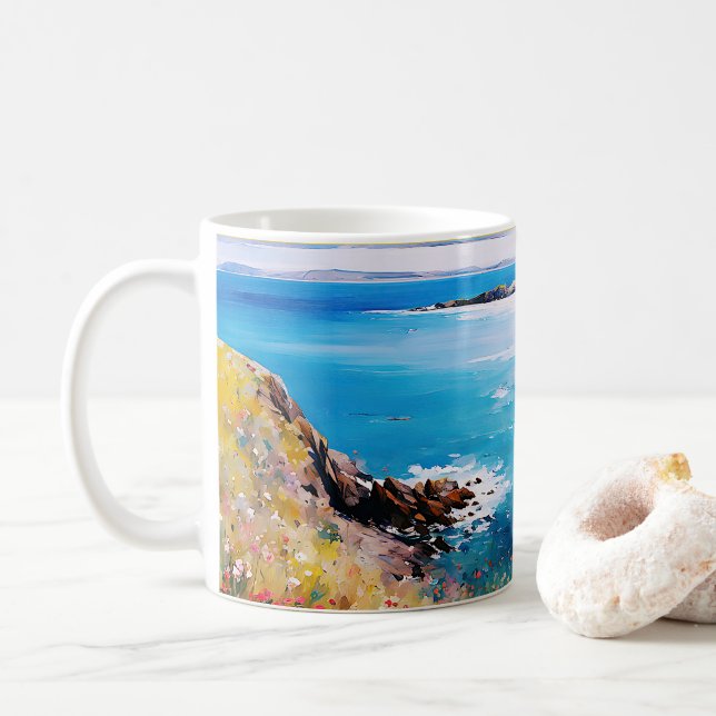 Tidal Dreams och Meadow Breezes Kaffemugg (Med munk)