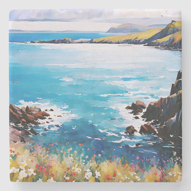 Tidal Dreams och Meadow Breezes Stenunderlägg (Framsidan)