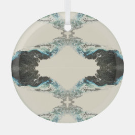 Tidal Echoes — Abstrakt flytande bläckmönster Julgransdekoration
