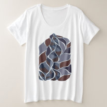 Tidal Echoes – Abstrakt jordtonad konst T-shirt |