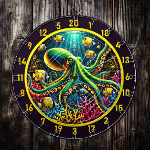 Tidal Embrace Octopus Dartboard Darttavla