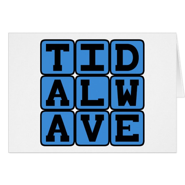Tidal Wave, Violent Tsunami Hälsningskort (Framsidan Horizontal)