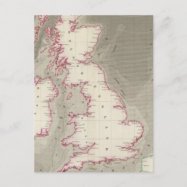 Tidaldiagram British Seas Vykort (Framsida)