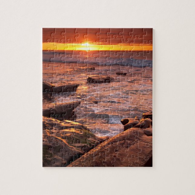 Tide bassäng vid sunset, Kalifornien Pussel (Vertikal)