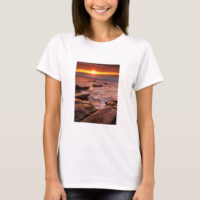 Tide bassäng vid sunset, Kalifornien Tee Shirt (Framsida)