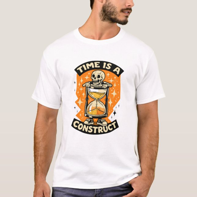 Tiden är ett skelettkonstrukt t shirt (Framsida)