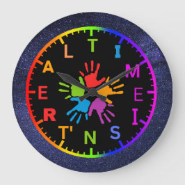 Tiden är inte riktig psykedelisk klocka/stjärnkloc stor klocka