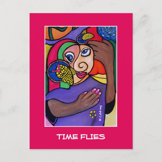 Tiden är knapp på Bright Rosa - Delar tid Vykort (Framsida)